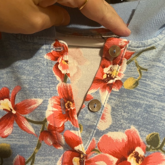 Floral Stretch White Stag Womens Cotton Collar Golf Tropical Hawaiian Shirt - Picture 6 of 7